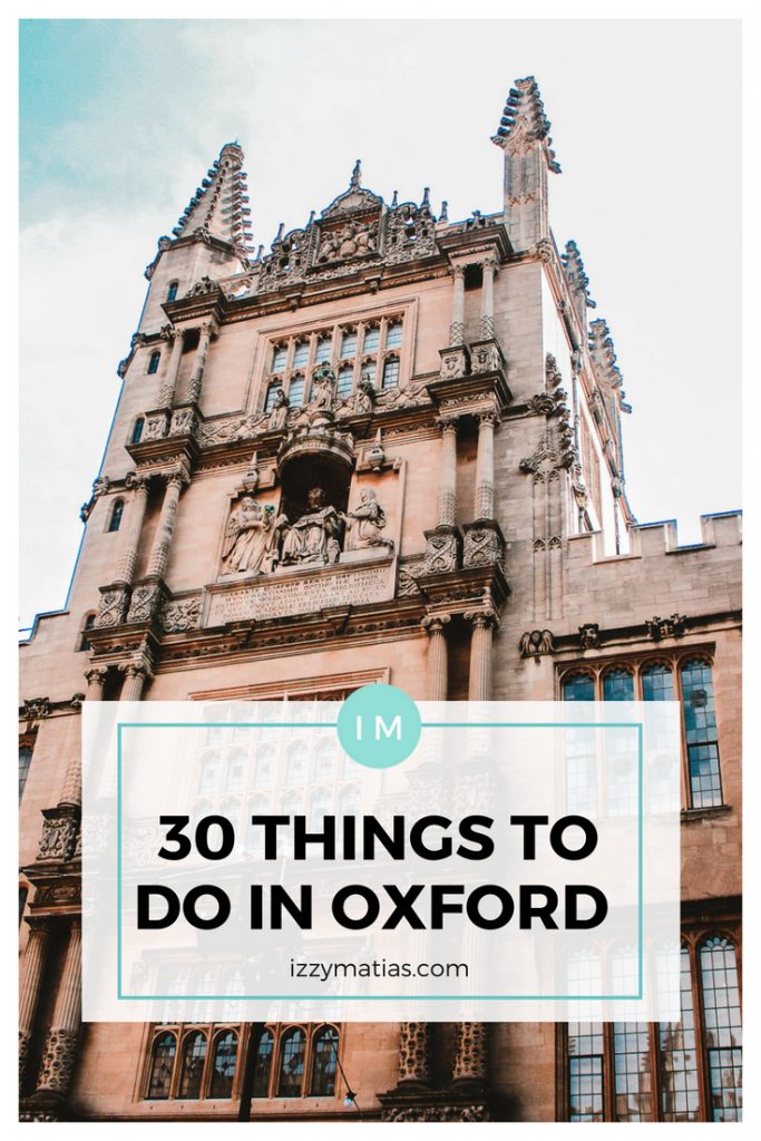 Learn about the 30 things you can do in Oxford City and make the most out of your trip! From tours to places to eat, this comprehensive list has got you covered! #oxford #oxfordtravel #travelguide