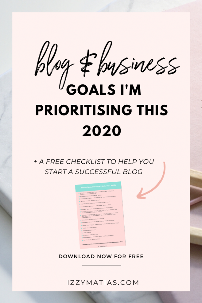 These are the blog and business goals I am prioritising this year as an official full-time blogger and creative entrepreneur. My 2020 Blog & Business Goals | What I Am Prioritising This Year #businessgoals